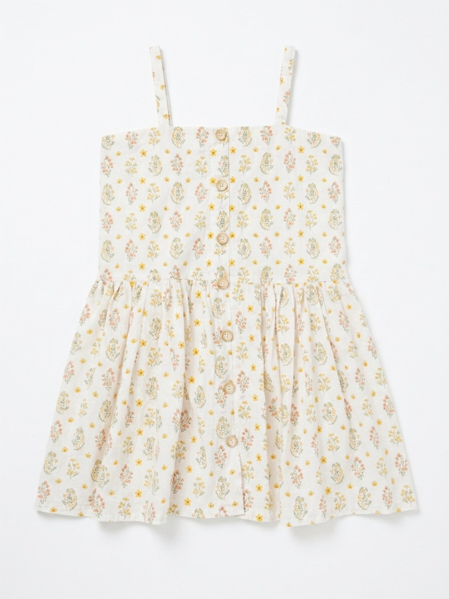 Hikari Pintuck Dress | Golden Blossom