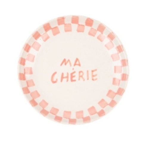 S/2 Ma Cherie Pink Snack Plate