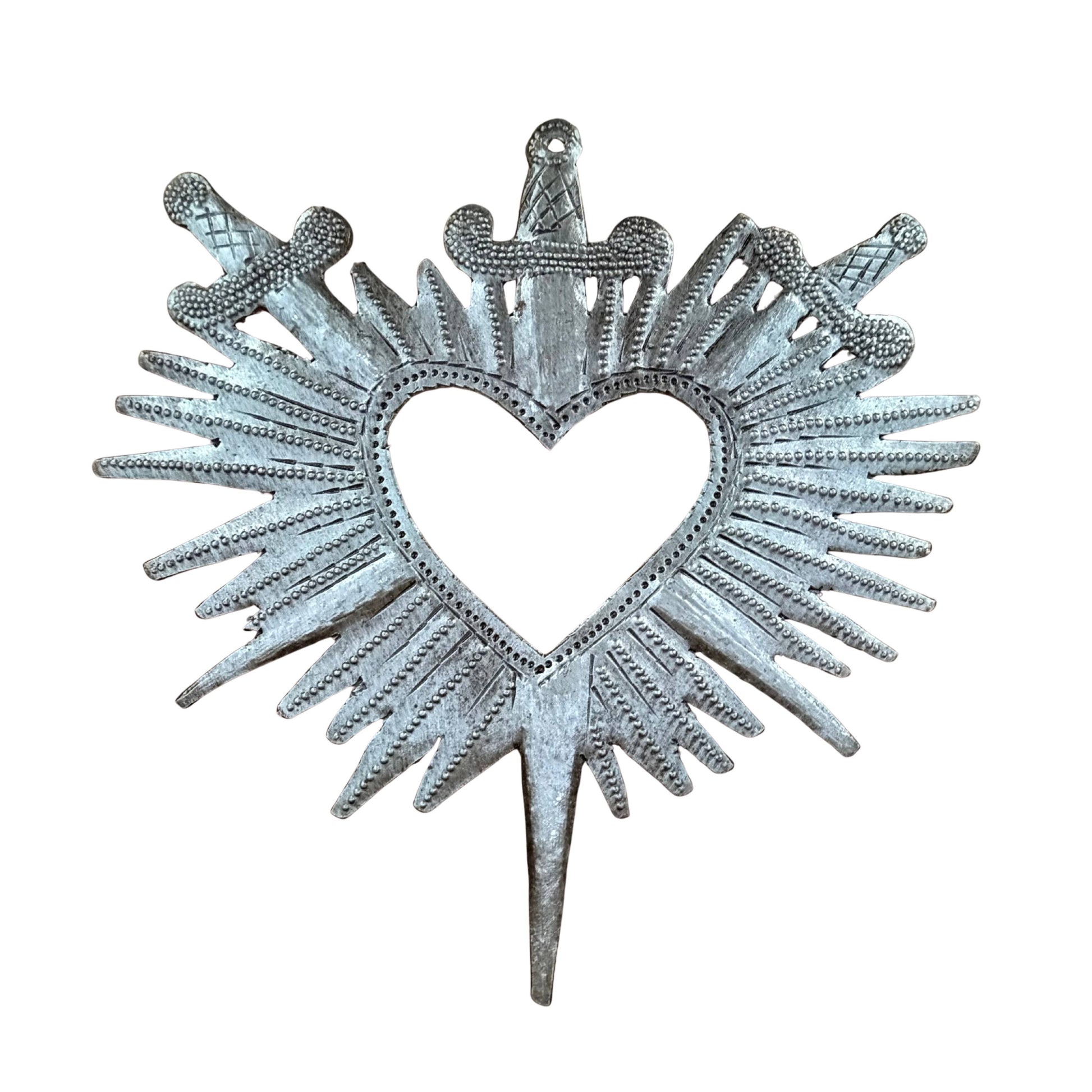 Haiti Sacred Heart Wall Art Crossed Swords Fair Trade Metal