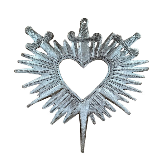 Haiti Sacred Heart Wall Art Crossed Swords Fair Trade Metal
