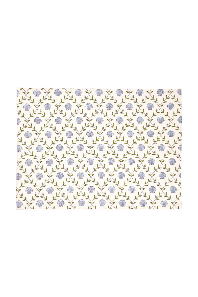 Seashell Blockprint Placemat