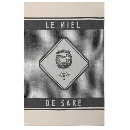 Jean Vier Tea Towel Errobi Cochon Hand Towel (Honey Bee)