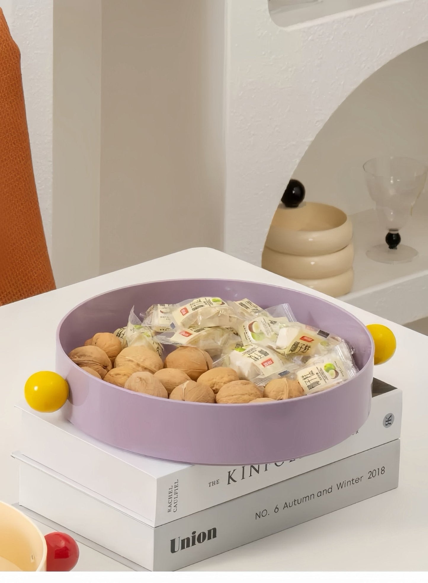 Jelly Bean Fruit Tray, Whimsical Dopamine Decorative Tray