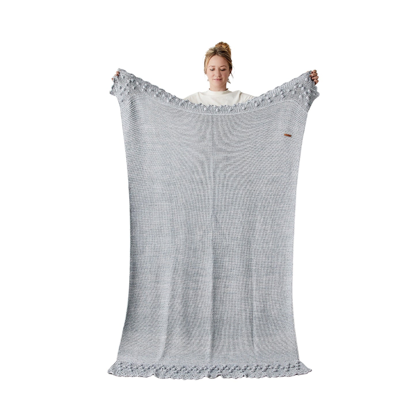 Bobble Lace Edged Eco-Cotton Throw