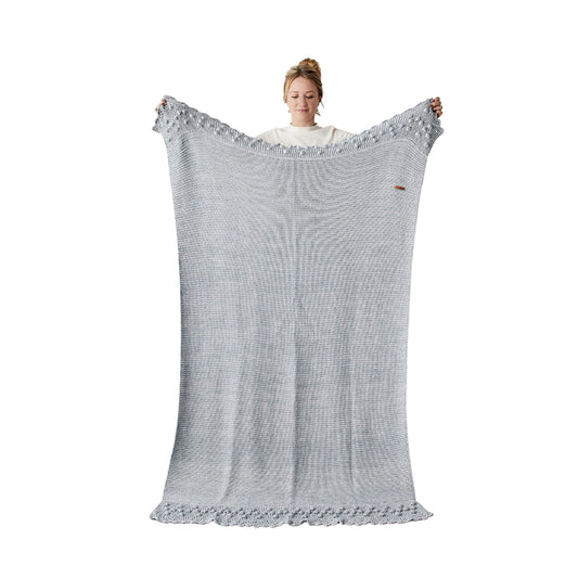 Bobble Lace Edged Eco-Cotton Throw