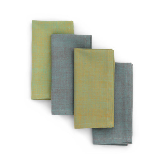 Handwoven Cotton Napkins, Set of 4 | 16" × 16" | Fair Trade | Interplay