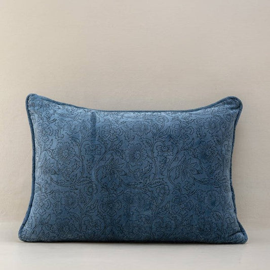 Moontide Velvet Pillow Cover – Blue 14x20