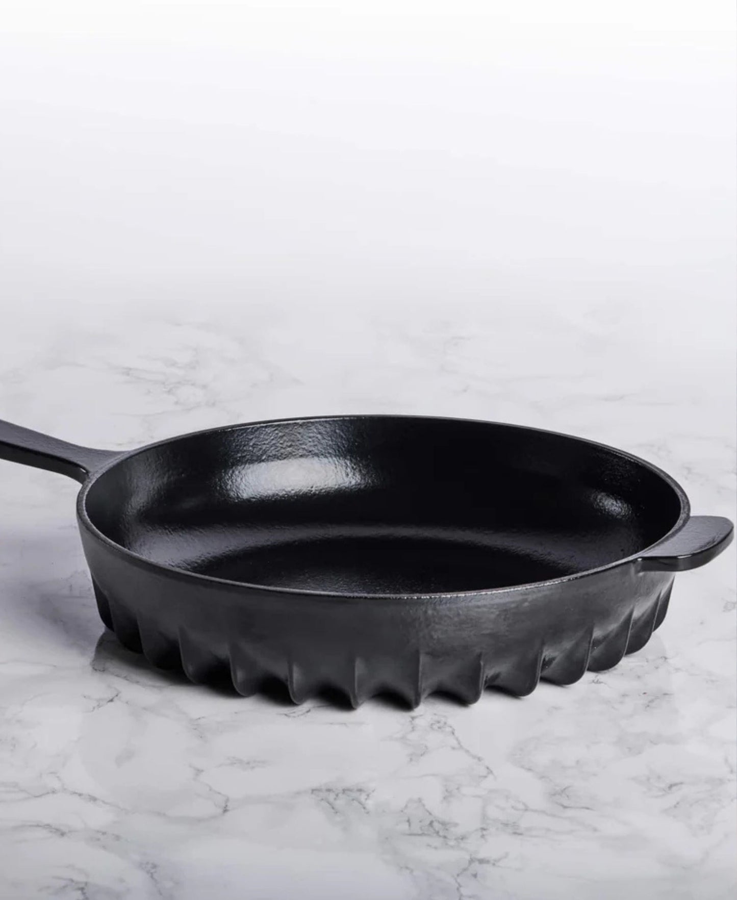 FIREUP Rapid Heat Enameled Cast Iron Caviar Black Frying Pan, 10 In.