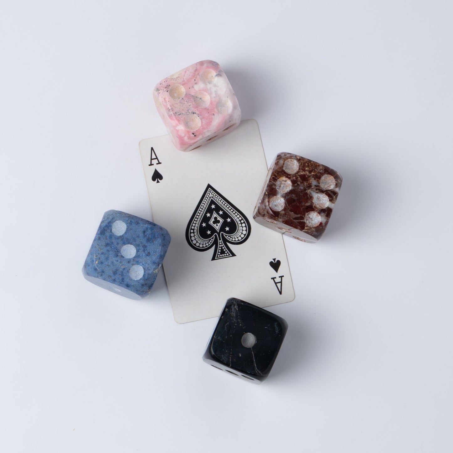 Giant gemstone Dice - set of Four