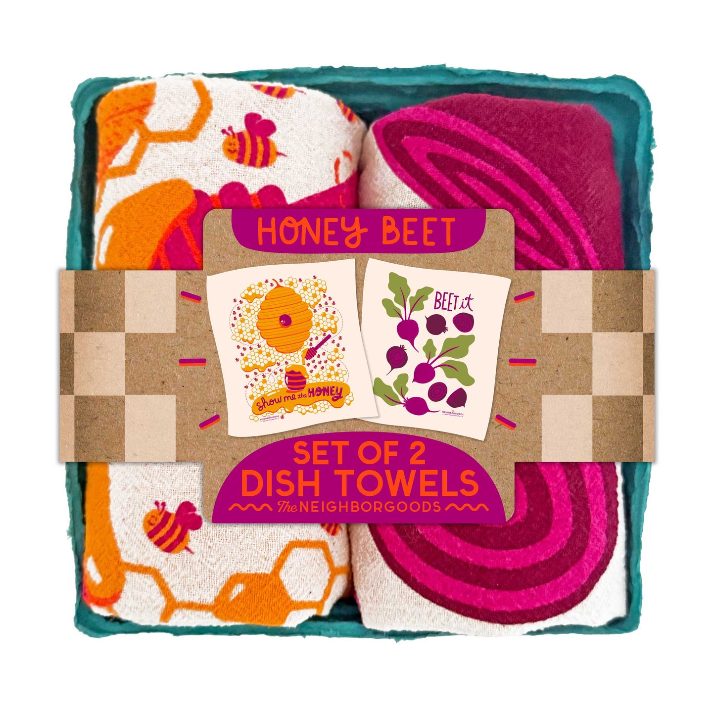 Honey Beet - Dish Towel Set of 2