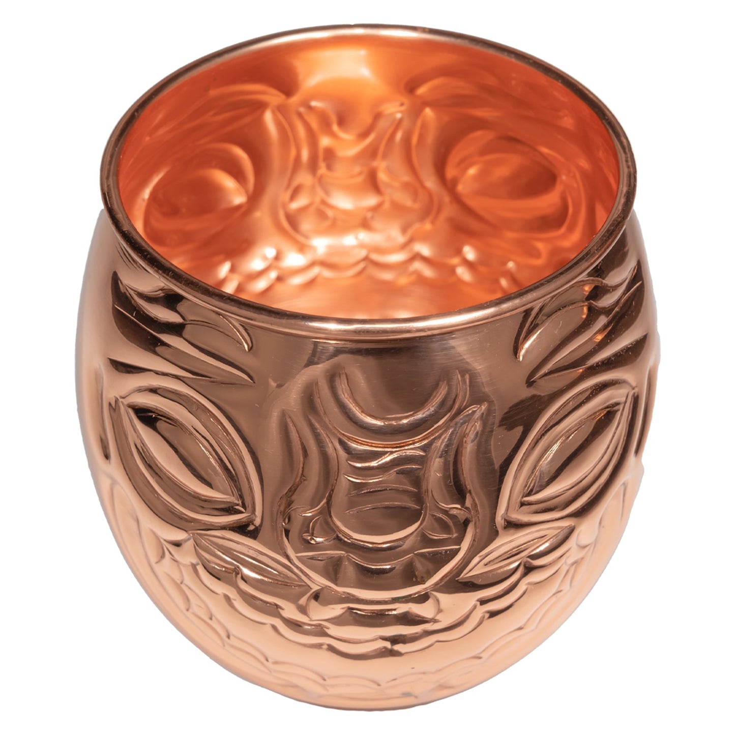 Happy/Sad Copper Barrel Tiki Mug