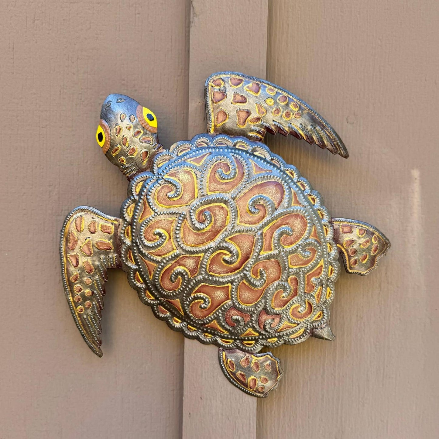 Painted Turtle 11.5"  Wall Hanging Art from Haiti