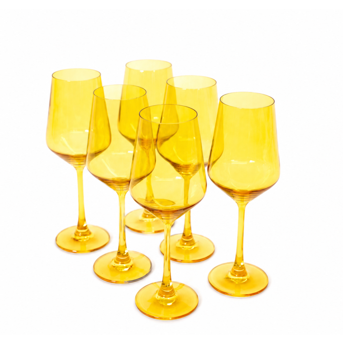 Sunshine Yellow - Colored Wine Glass
