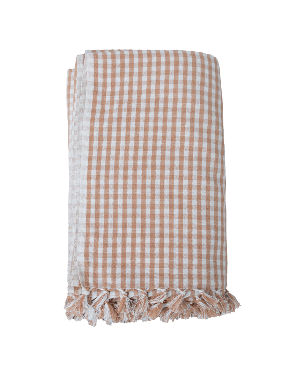 Tan Gingham Tablecloth