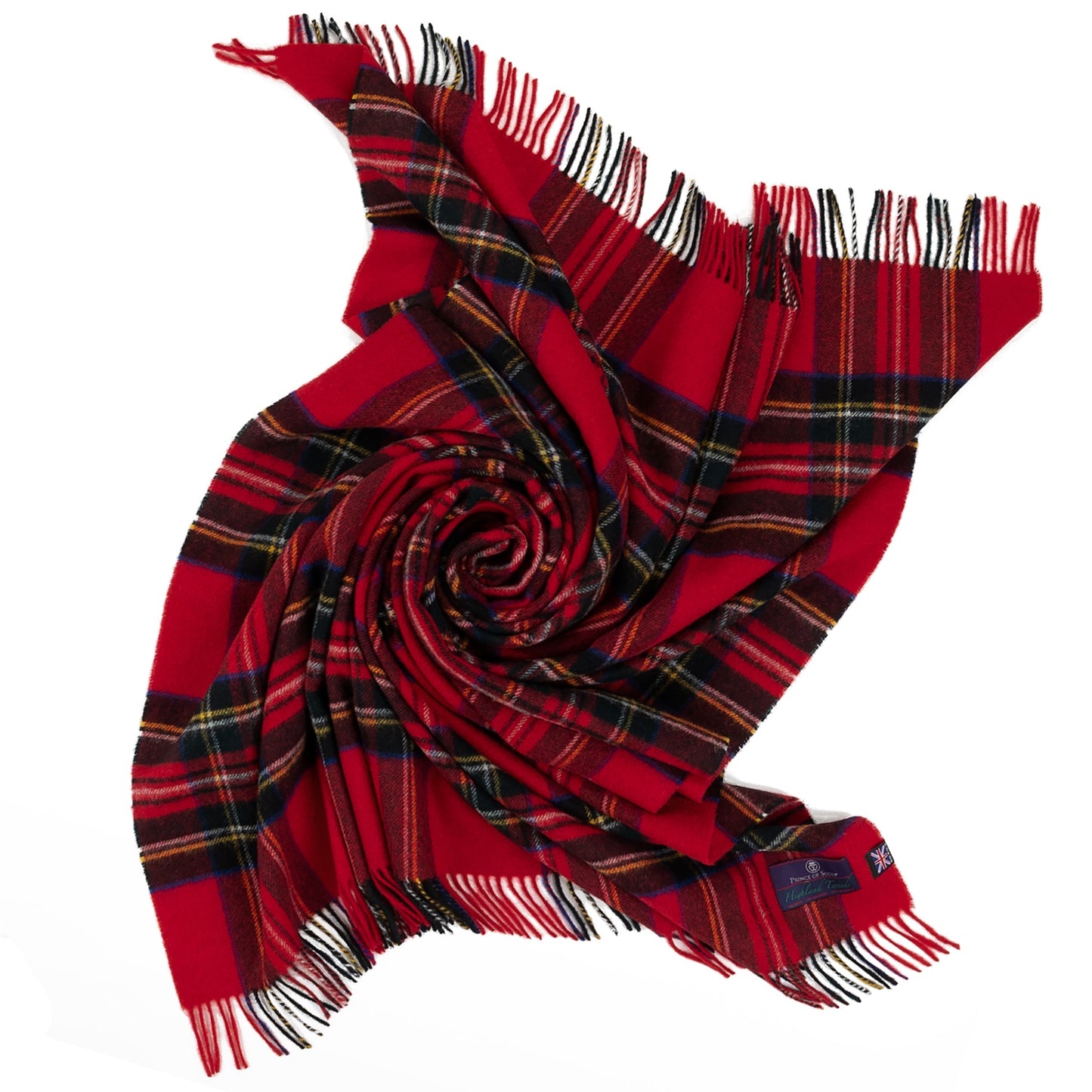 Highland Tweeds Shetland Lambswool Throw - Royal Stewart