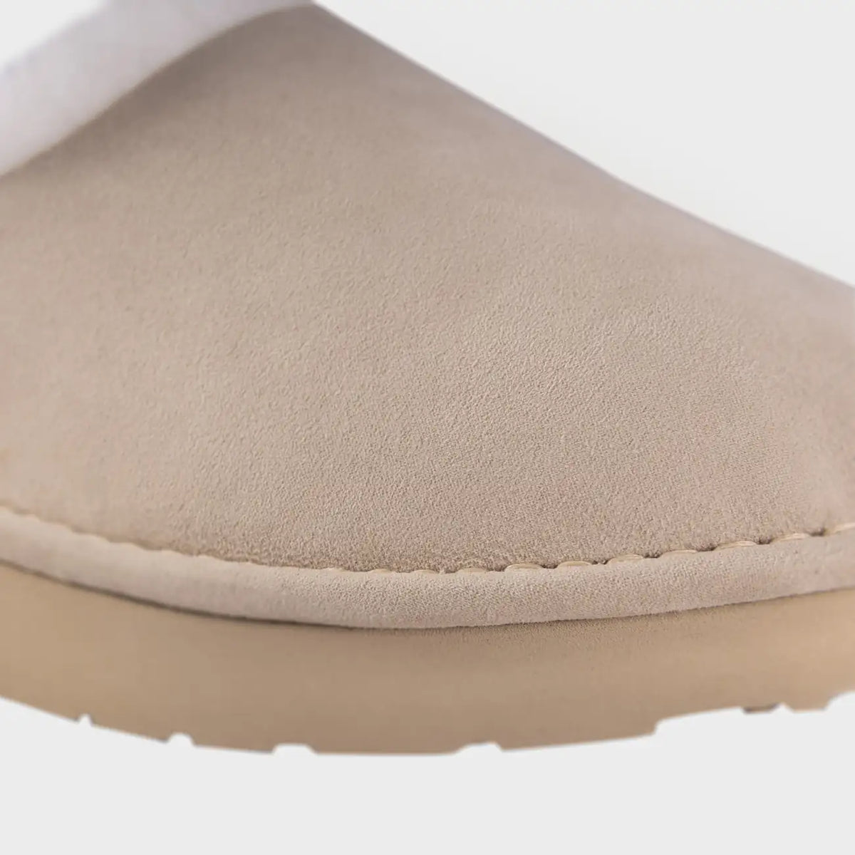 Beige vegan warm slippers cruelty free cozy indoor shoes