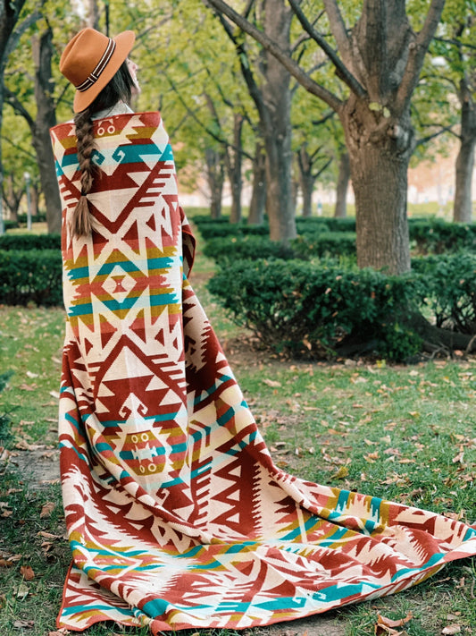 Canoa Blanket - Terracotta Sunrise