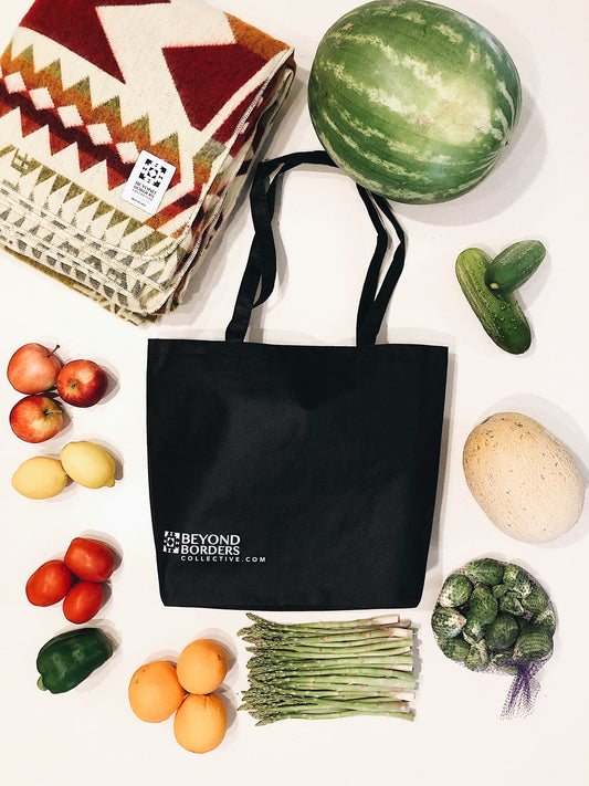 Black Reusable Shopping Bags (Set of 3)