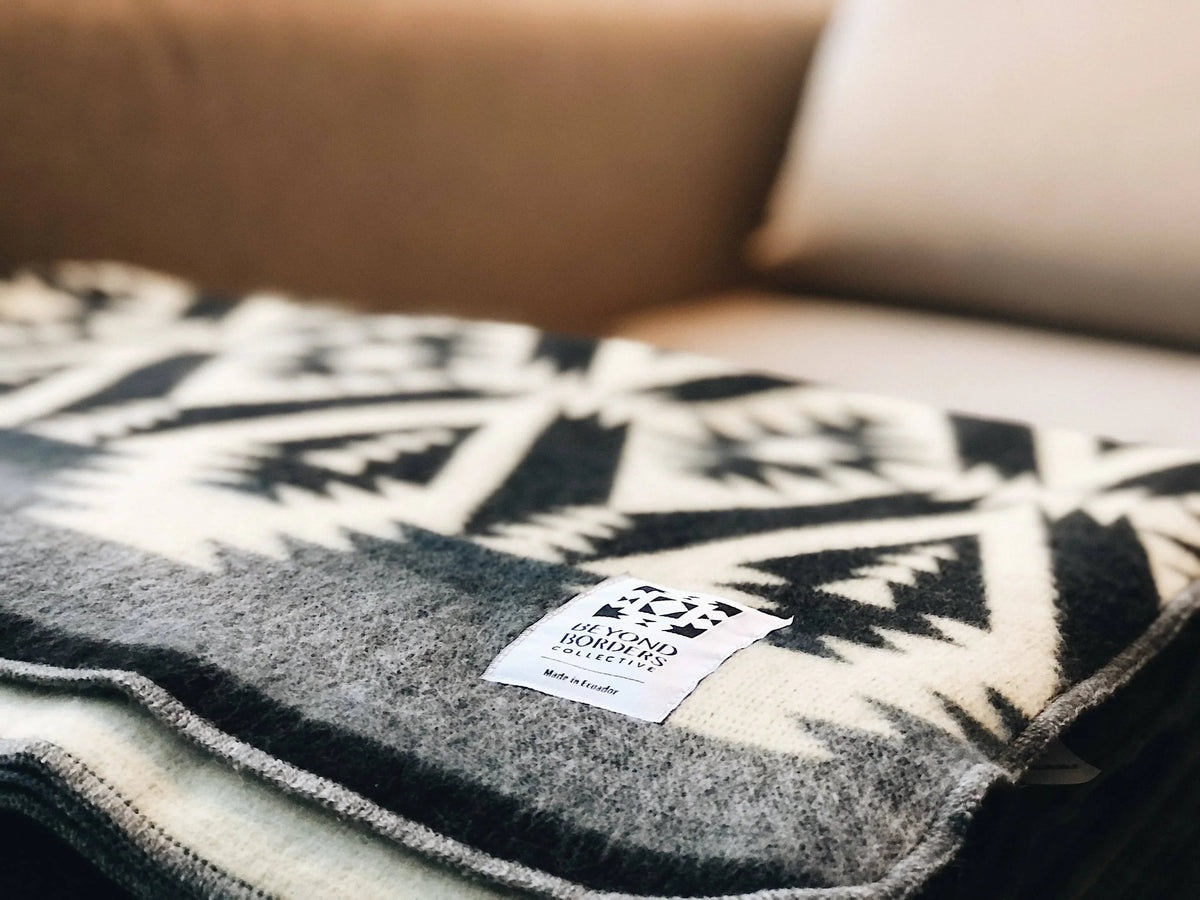 Quichua Blanket - Greyscale