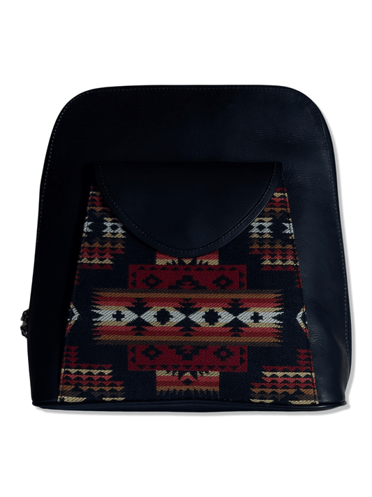 Andean Leather Button Backpack