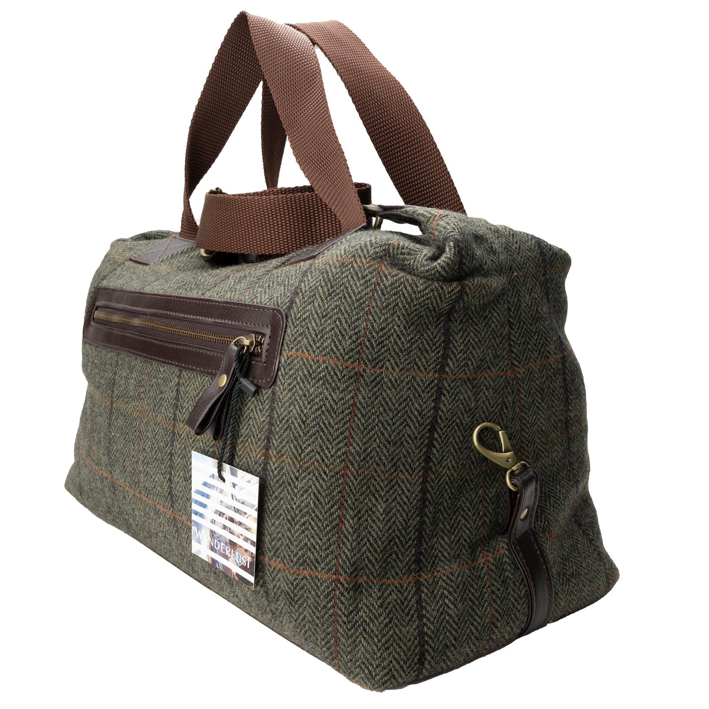 Wanderlust Highland Tweeds Weekender Bag - Olive