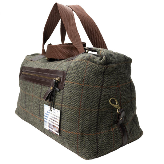 Wanderlust Highland Tweeds Weekender Bag - Olive