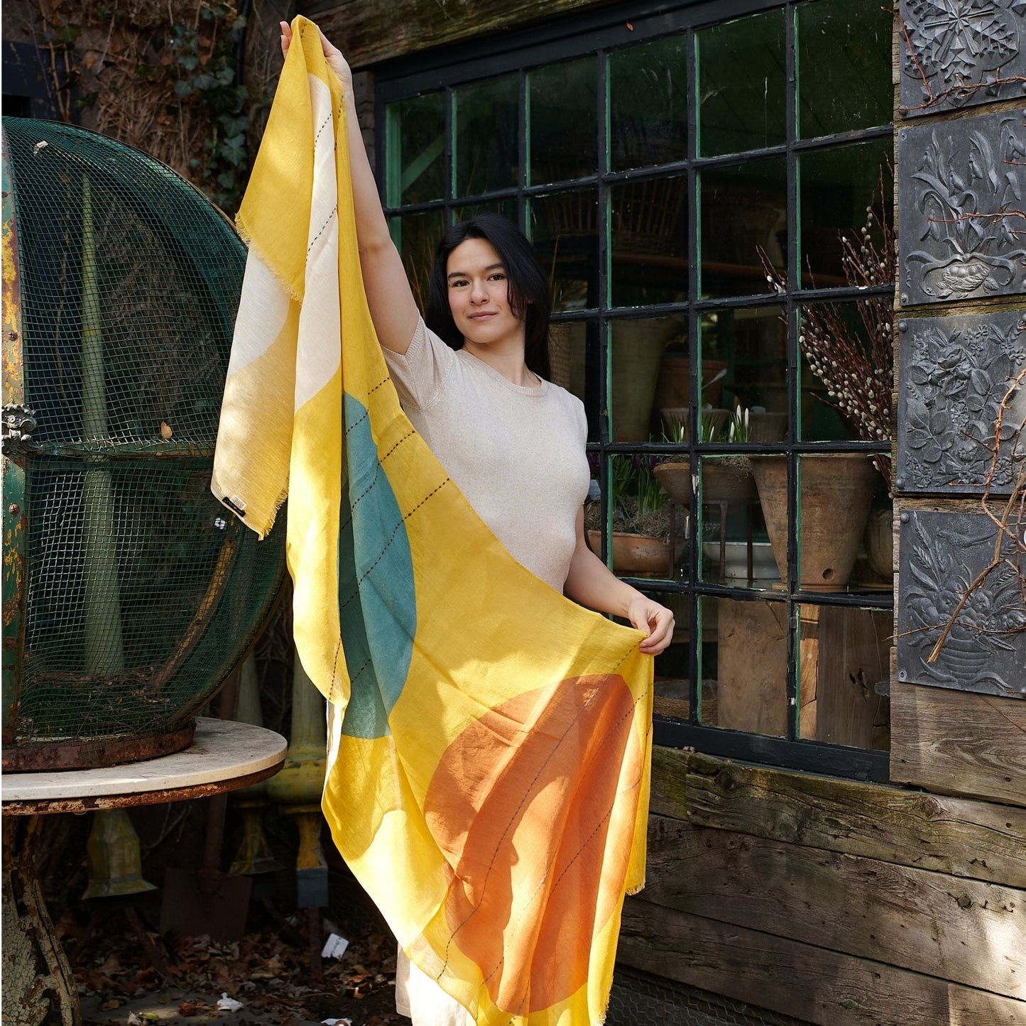 Cirq Hand Embroidered Scarf