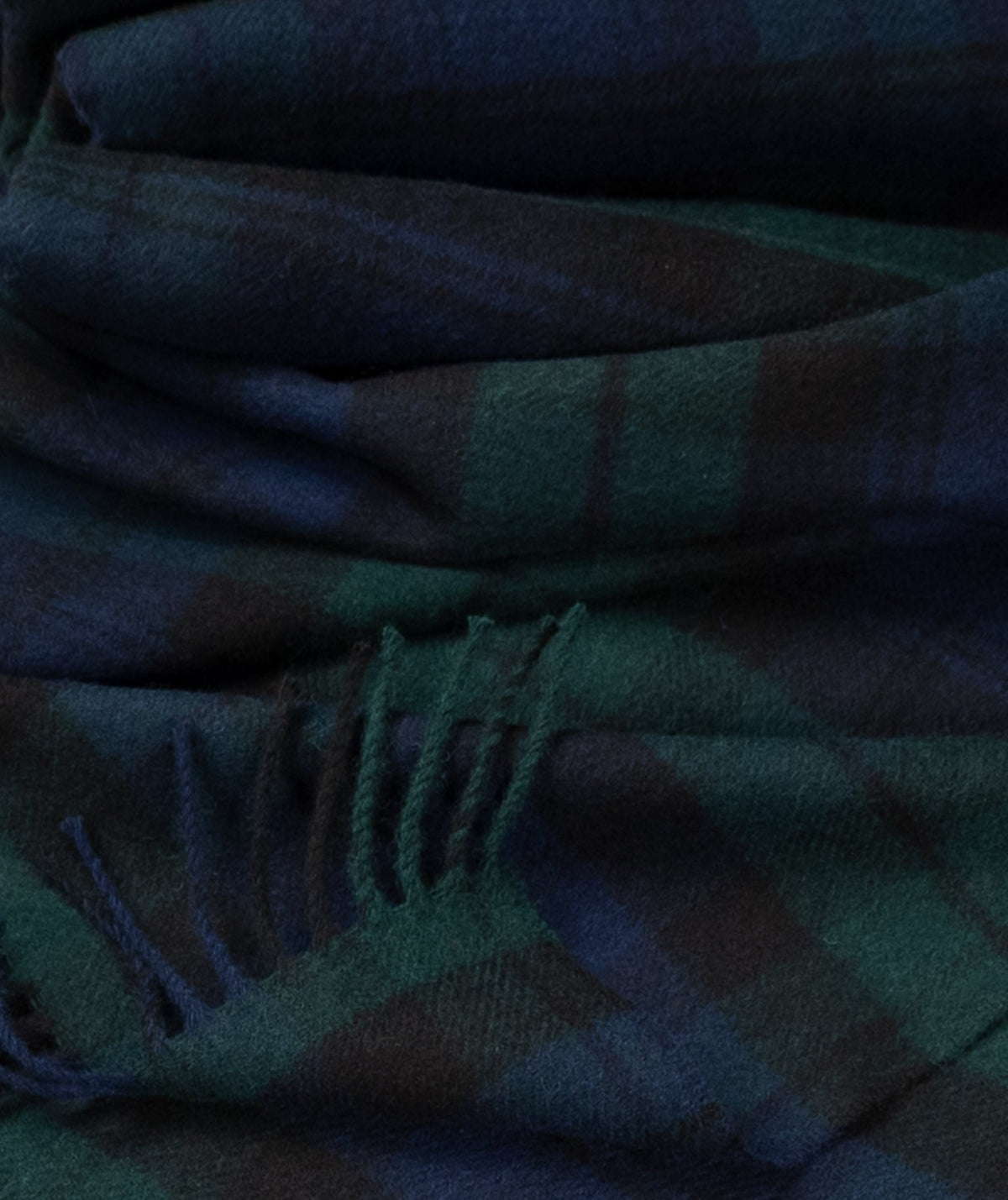 Prince of Scots Highland Tartan Tweed  Merino Wool Throw - Black Watch