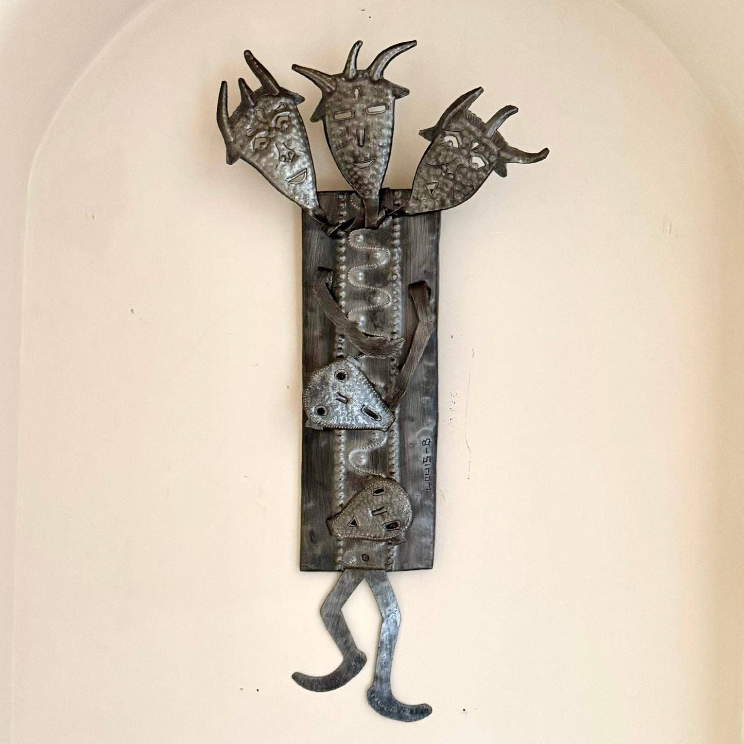 23" x 10" Voodoo Inspired Art Haitian Metal, Fair-trade