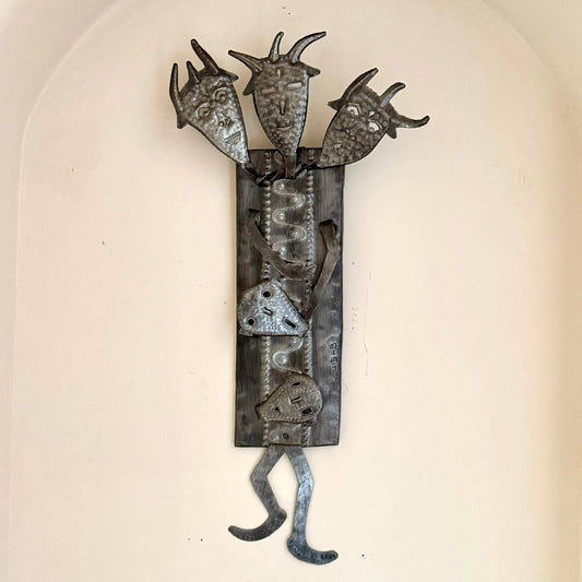 23" x 10" Voodoo Inspired Art Haitian Metal, Fair-trade