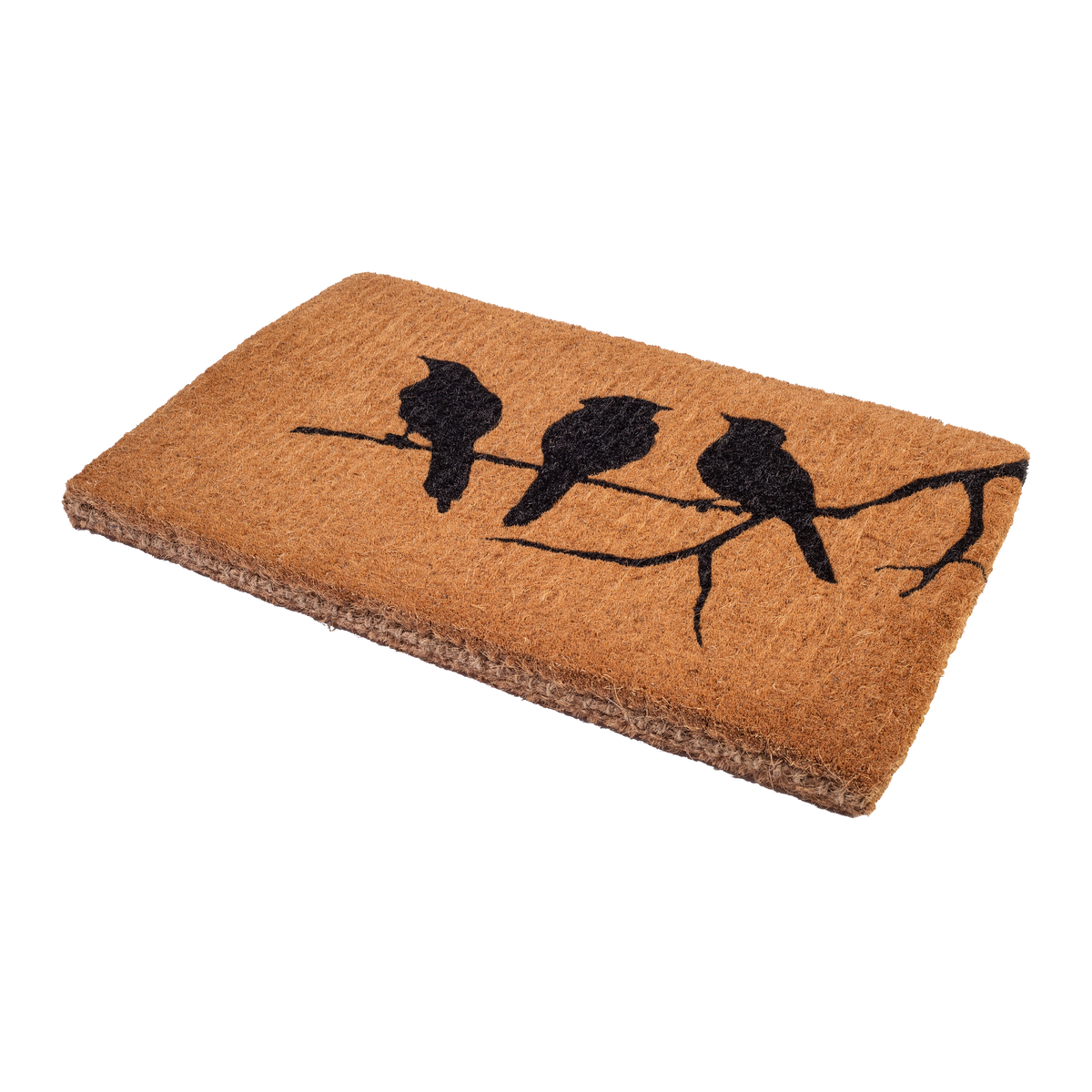 Birds On Branch - Natural Coir Doormat