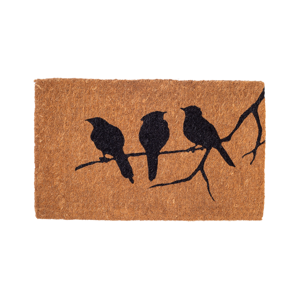 Birds On Branch - Natural Coir Doormat