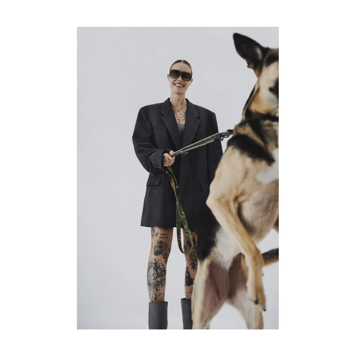 Black green sole ugg-like boots – vegan and stylish