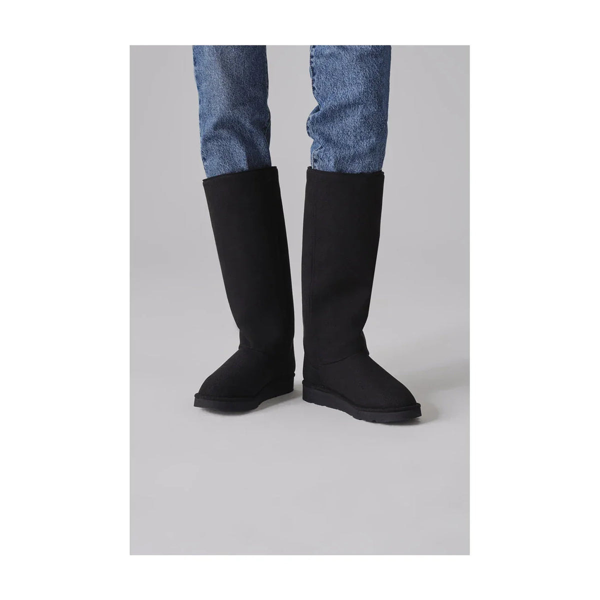 Black long vegan sustainable footwear