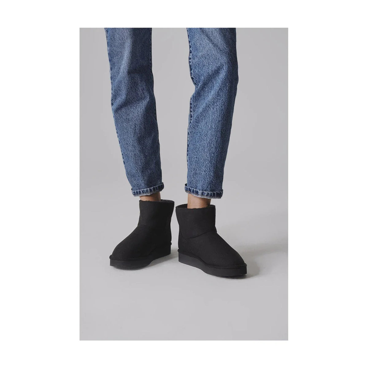 Black mid-calf cruelty-free boots – perfect for winter