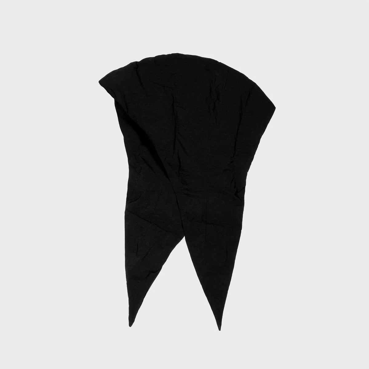 Black recycled cozy hooded scarf sustainable winter wear
