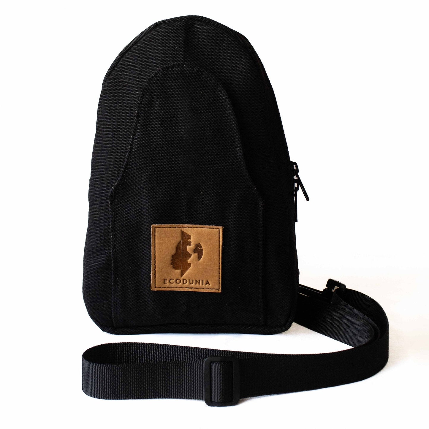 Buru small black canvas crossbody sling bag for men and women #color_black