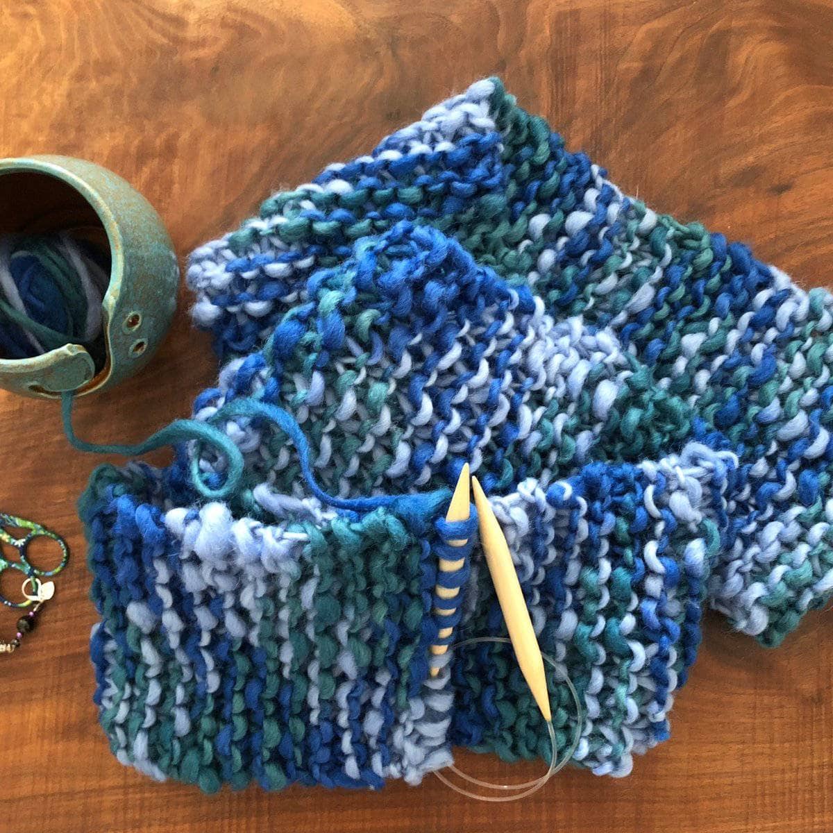 Blue Ridge Blanket Scarf Knitting Kit