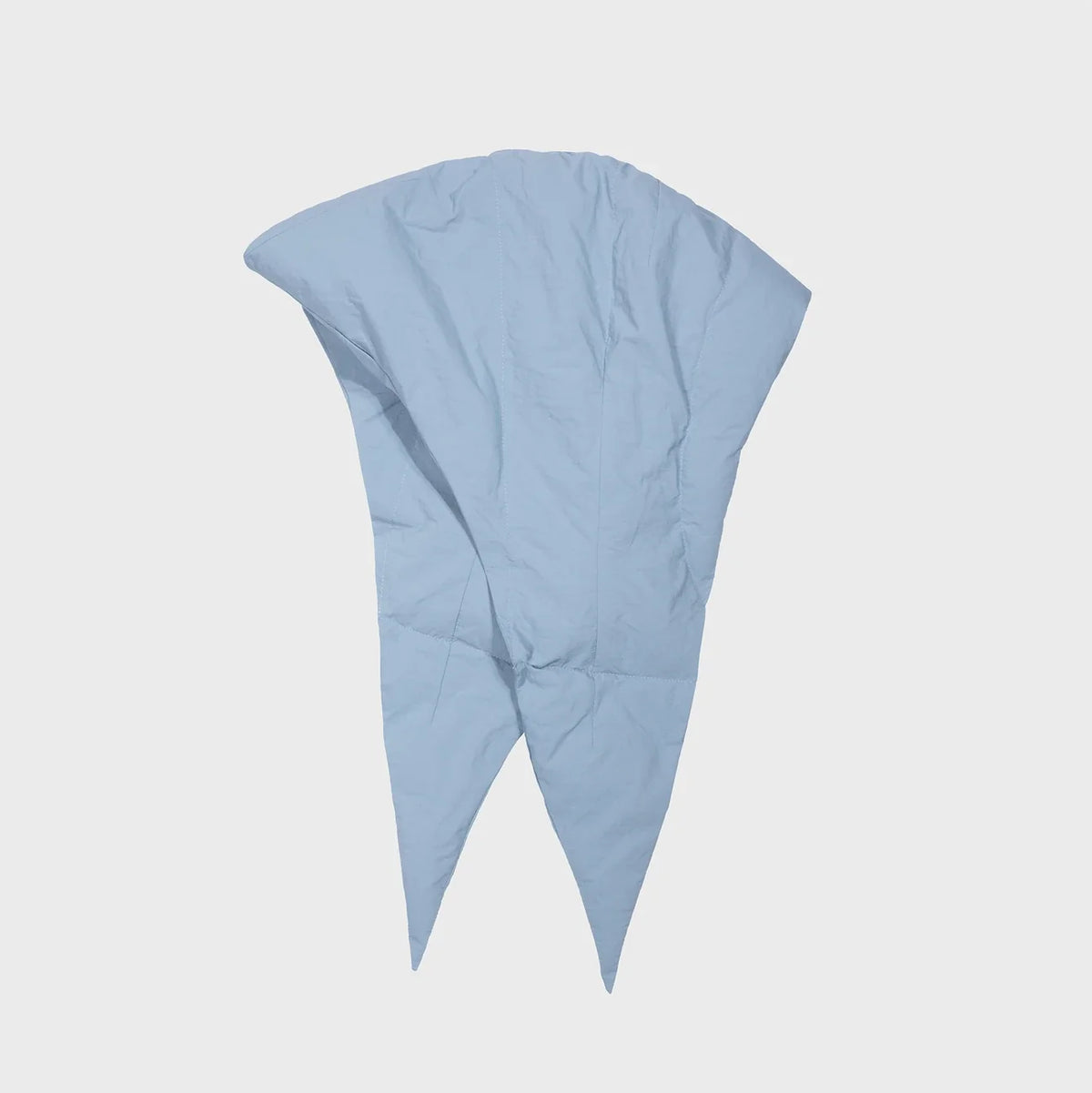 Blue winter hooded scarf vegan and sustainable