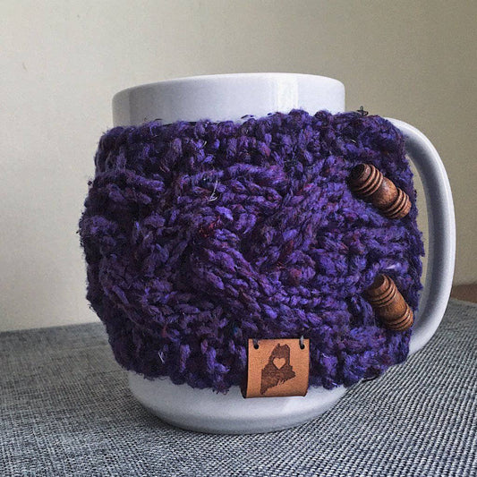 Braided Cable Mug Coozie Knit Kit