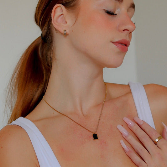 Bullion Stone Necklace