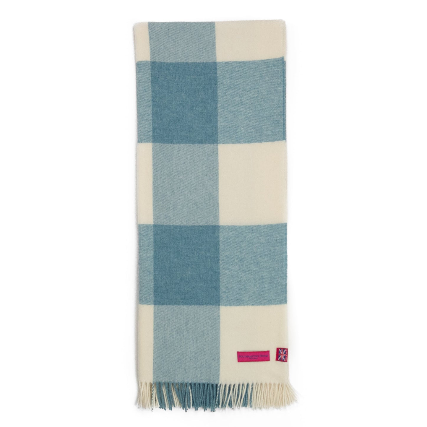 Southampton Home Merino Wool Throw – Block Sky