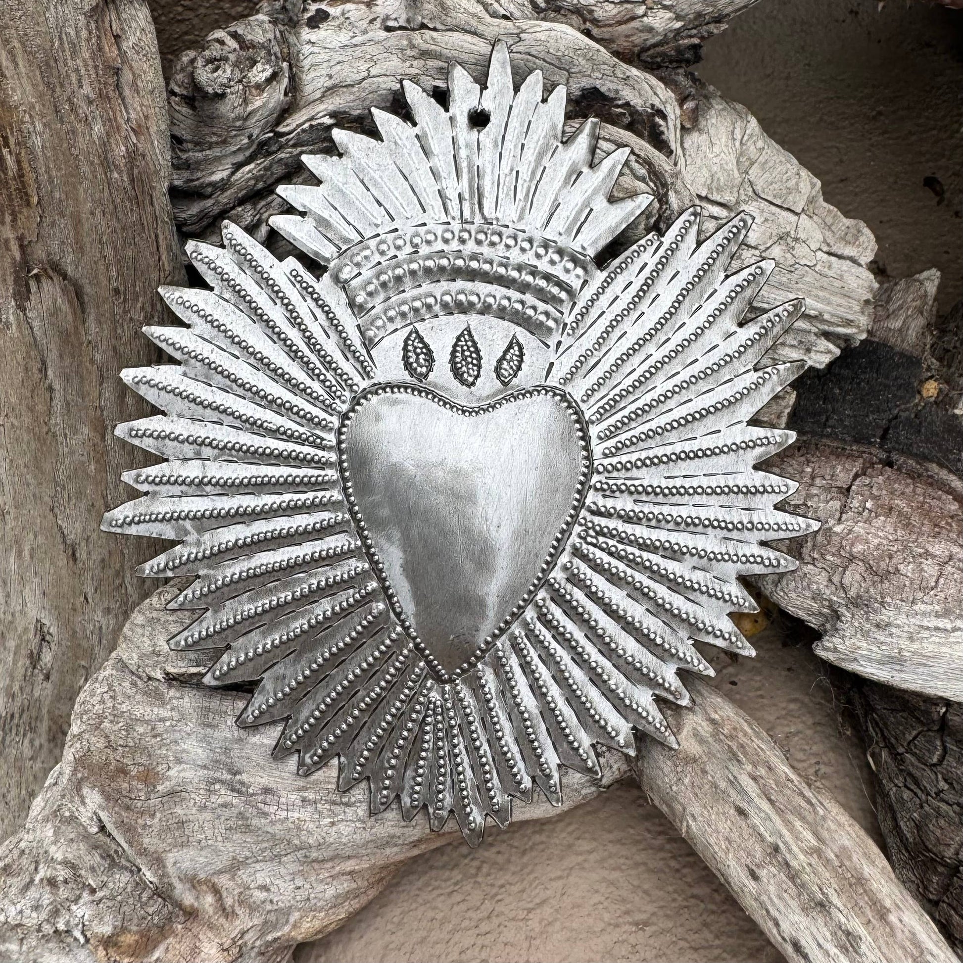 Handmade Haitian Heart with Wings – Fair Trade Metal A