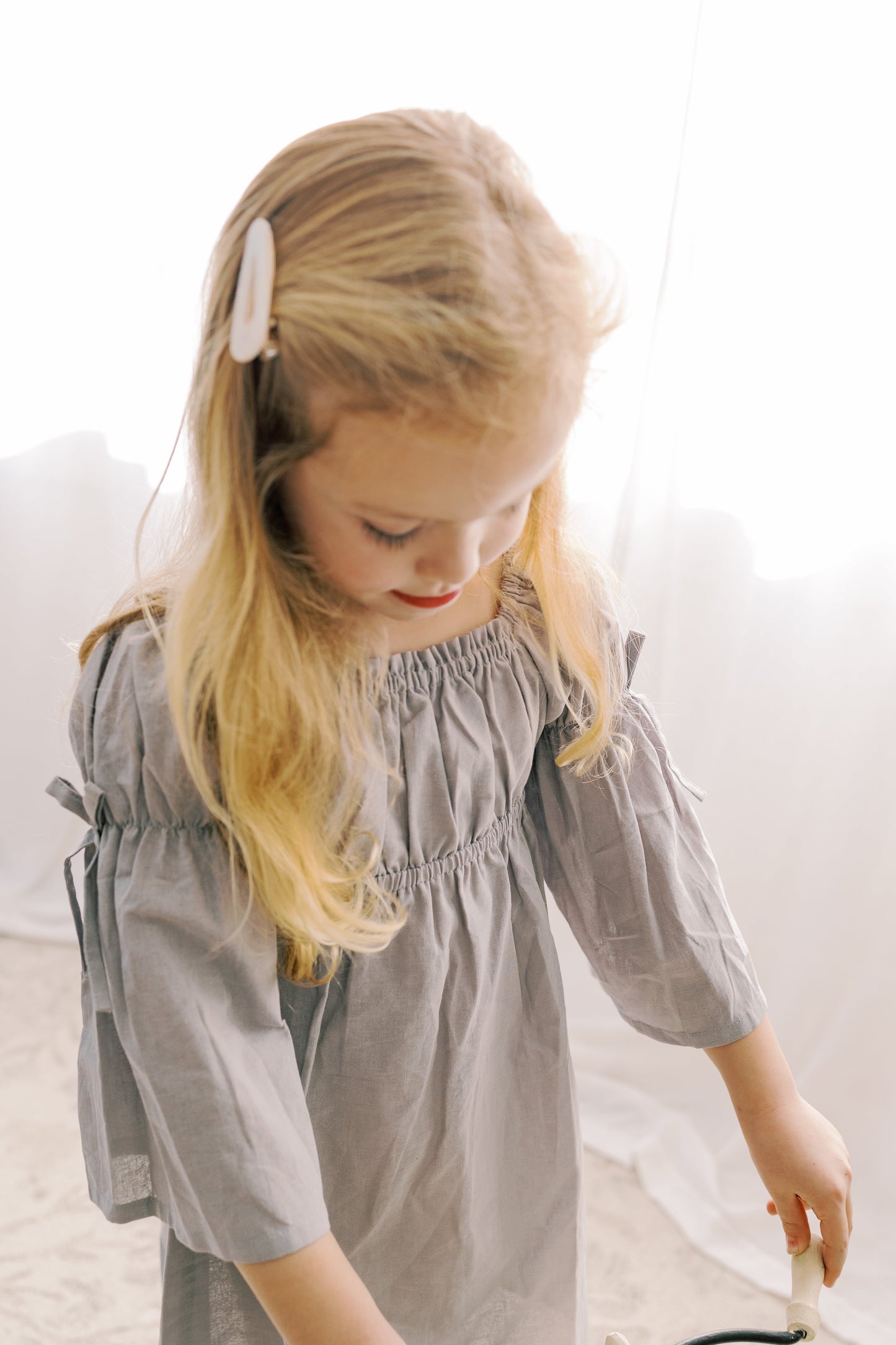 Kennedi Dress-Muted Purple | Bell Sleeve