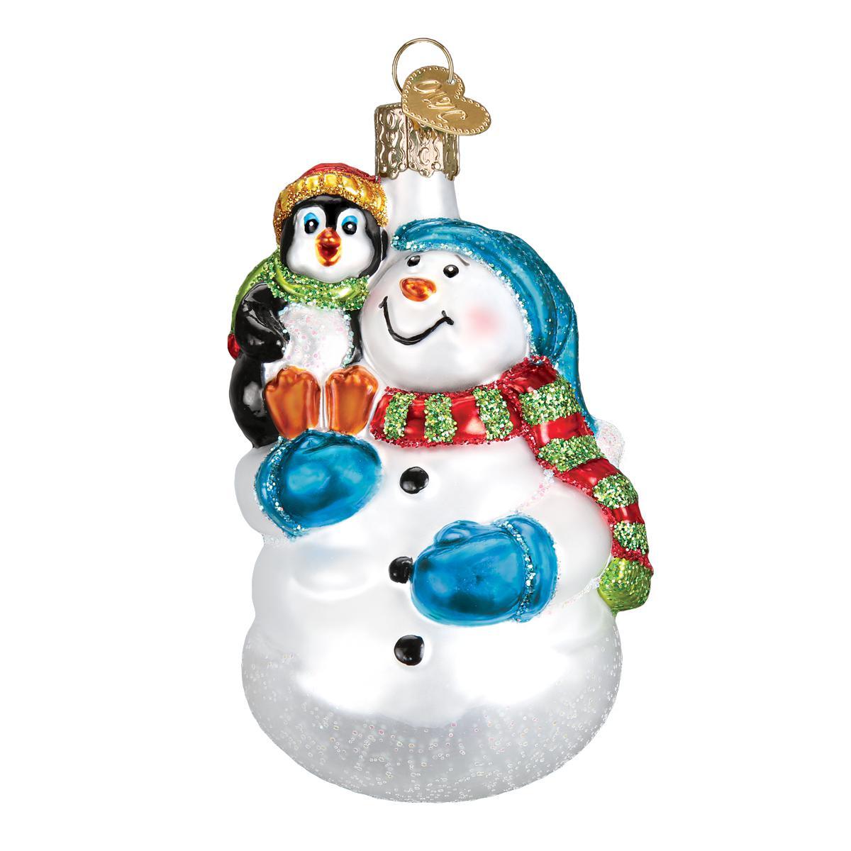 Snowman With Penguin Pal Ornament (Gift Boxed)