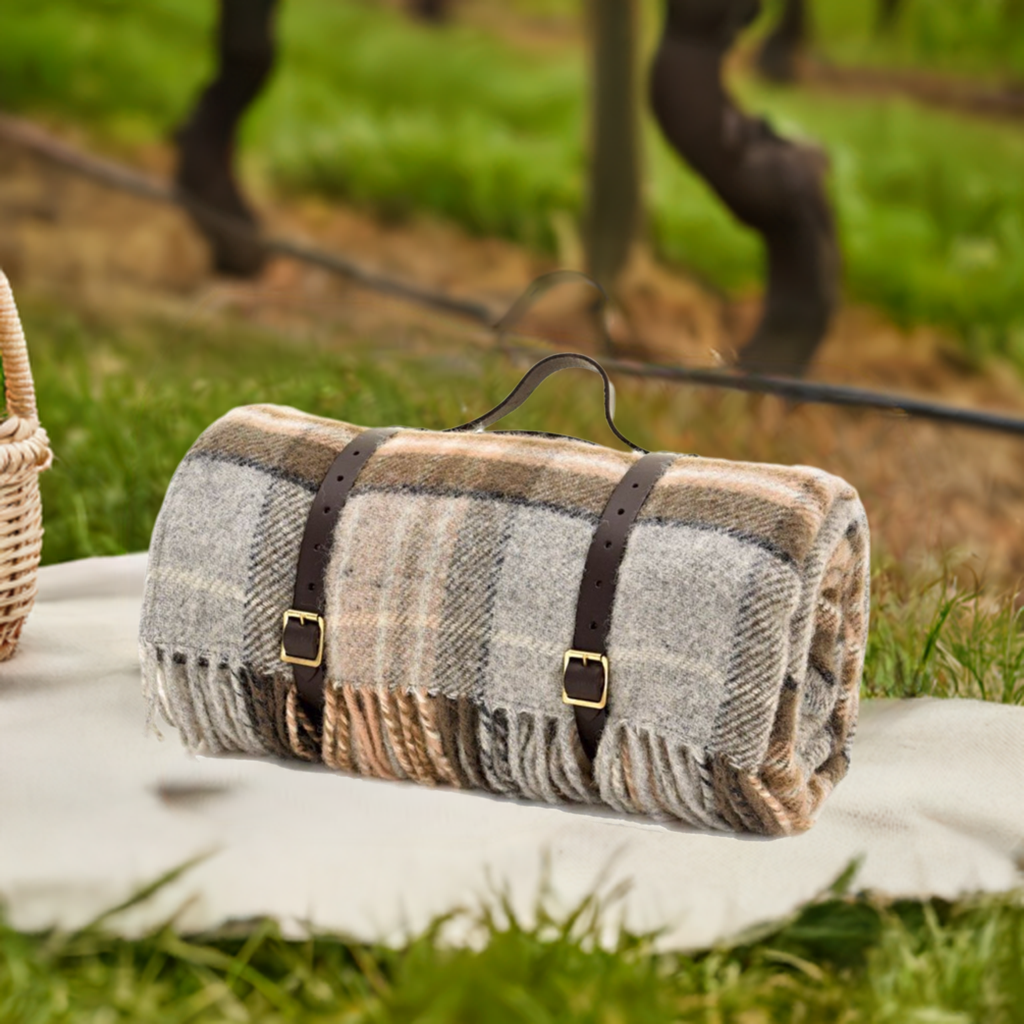 Highland Tweeds  Tartan Roll-Up Travel Blanket ~ McKellar ~