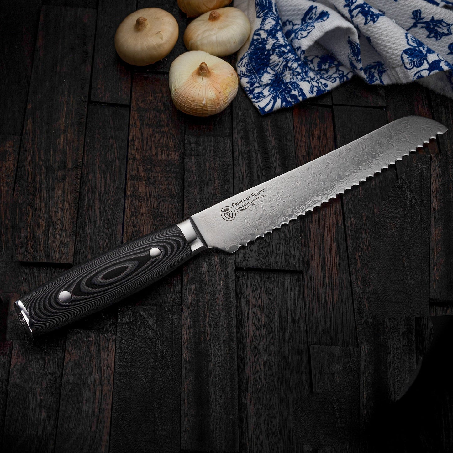 8 Inch Damascus Bread Knife