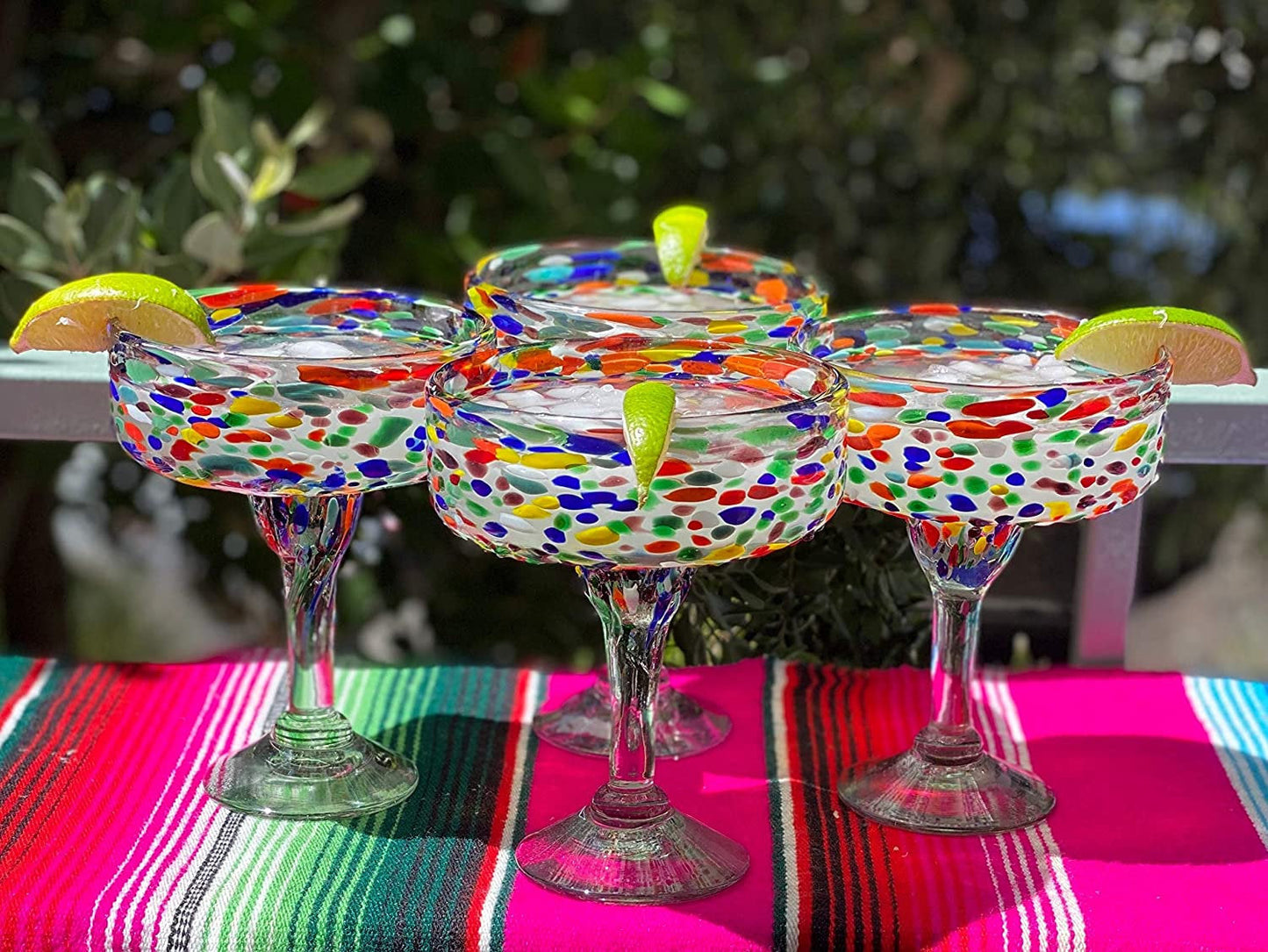 Confetti Rock Margarita Glasses - Set of 4