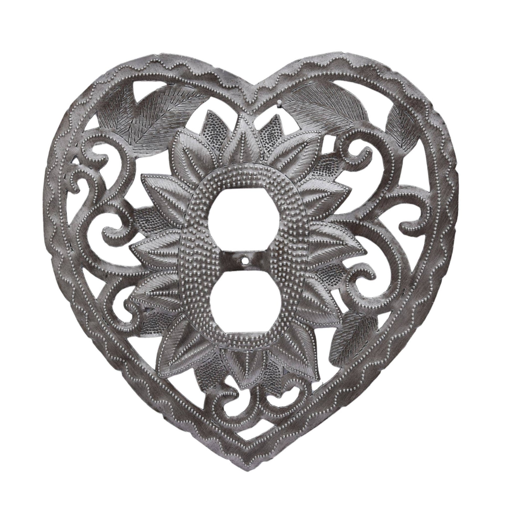 Heart  Outlet Cover, Unique Home Goods, Handcrafted Haitian