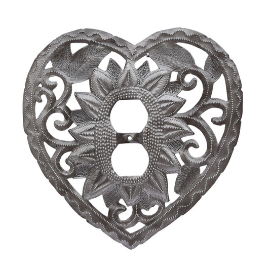 Heart  Outlet Cover, Unique Home Goods, Handcrafted Haitian
